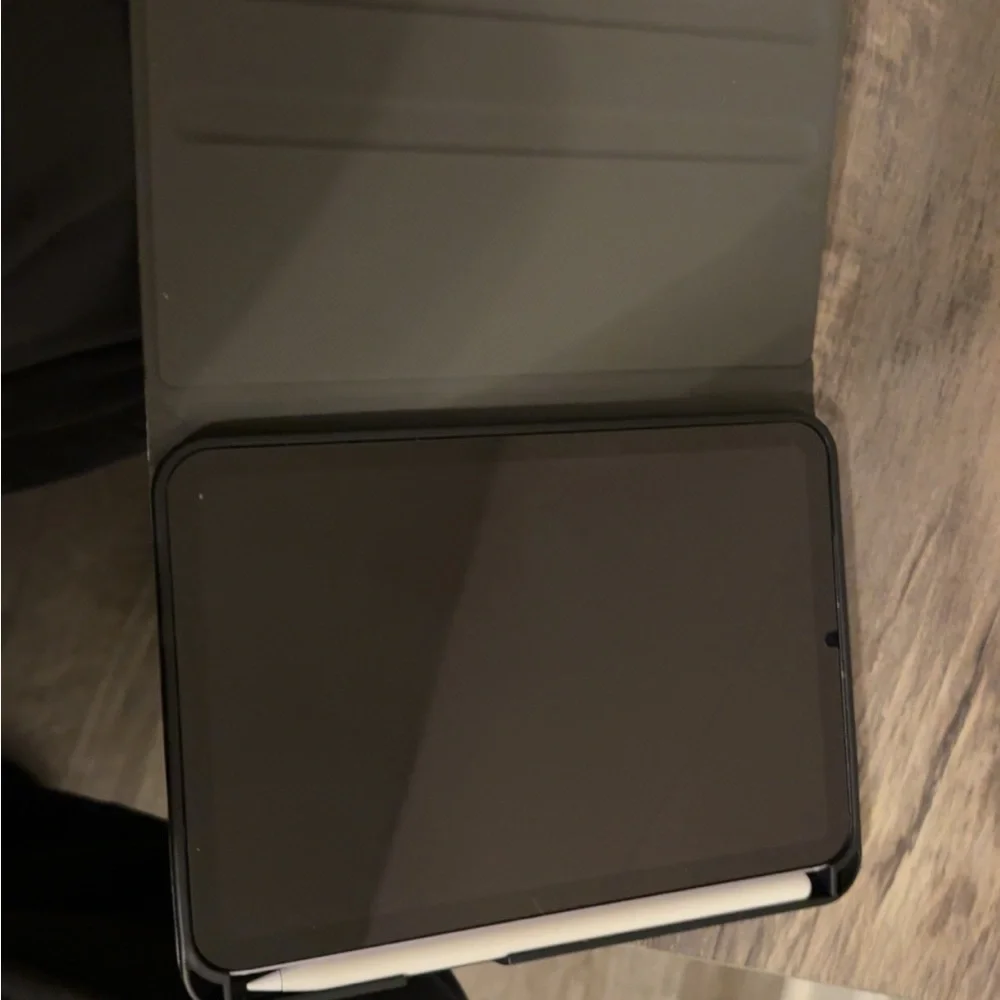 Apple Black Tablet with White Stylus